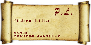 Pittner Lilla névjegykártya